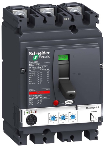 Автоматический выключатель 3П3Т MICR. 2.2 100A NSX100N | код. LV429795 | Schneider Electric 